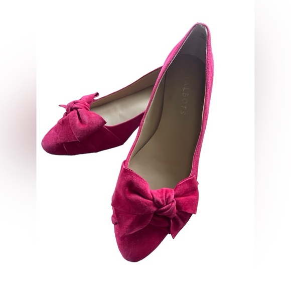 🔥Talbots Edison Bow Flats in Red Suede, Size 6.5 - Picture 2 of 10